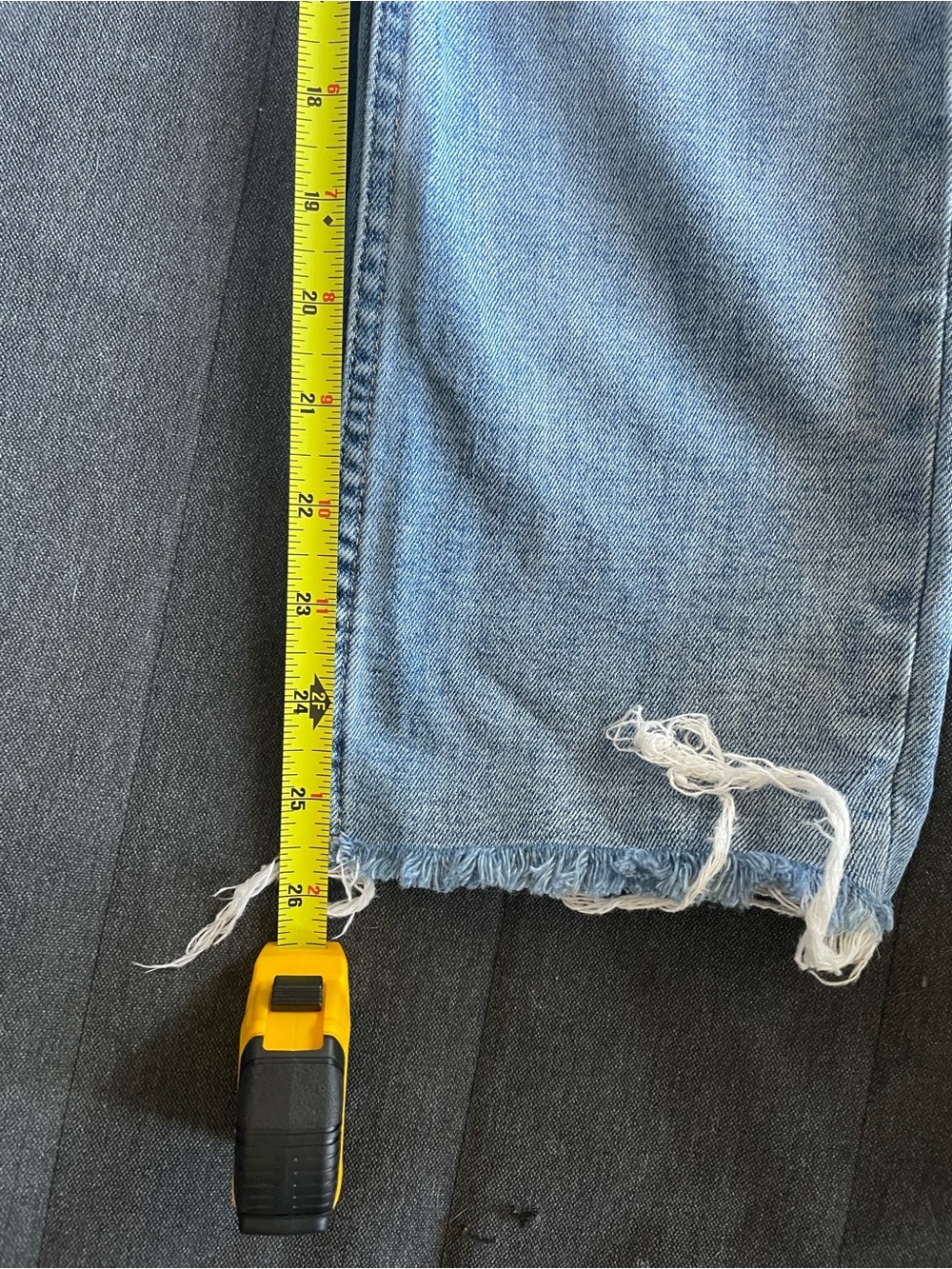 GAP vintage high rise ankle jeans with button fly and raw hem, 27 waist (size 4) - Picture 8 of 10